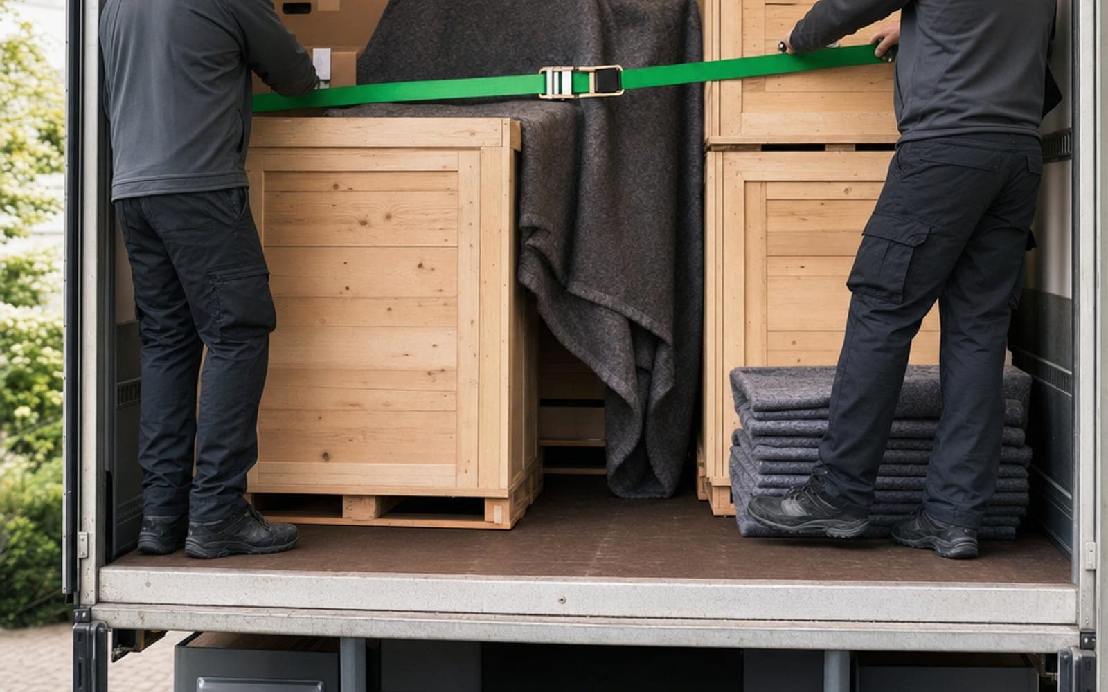 Export-sichere Verladung für einen europaweiten Umzug