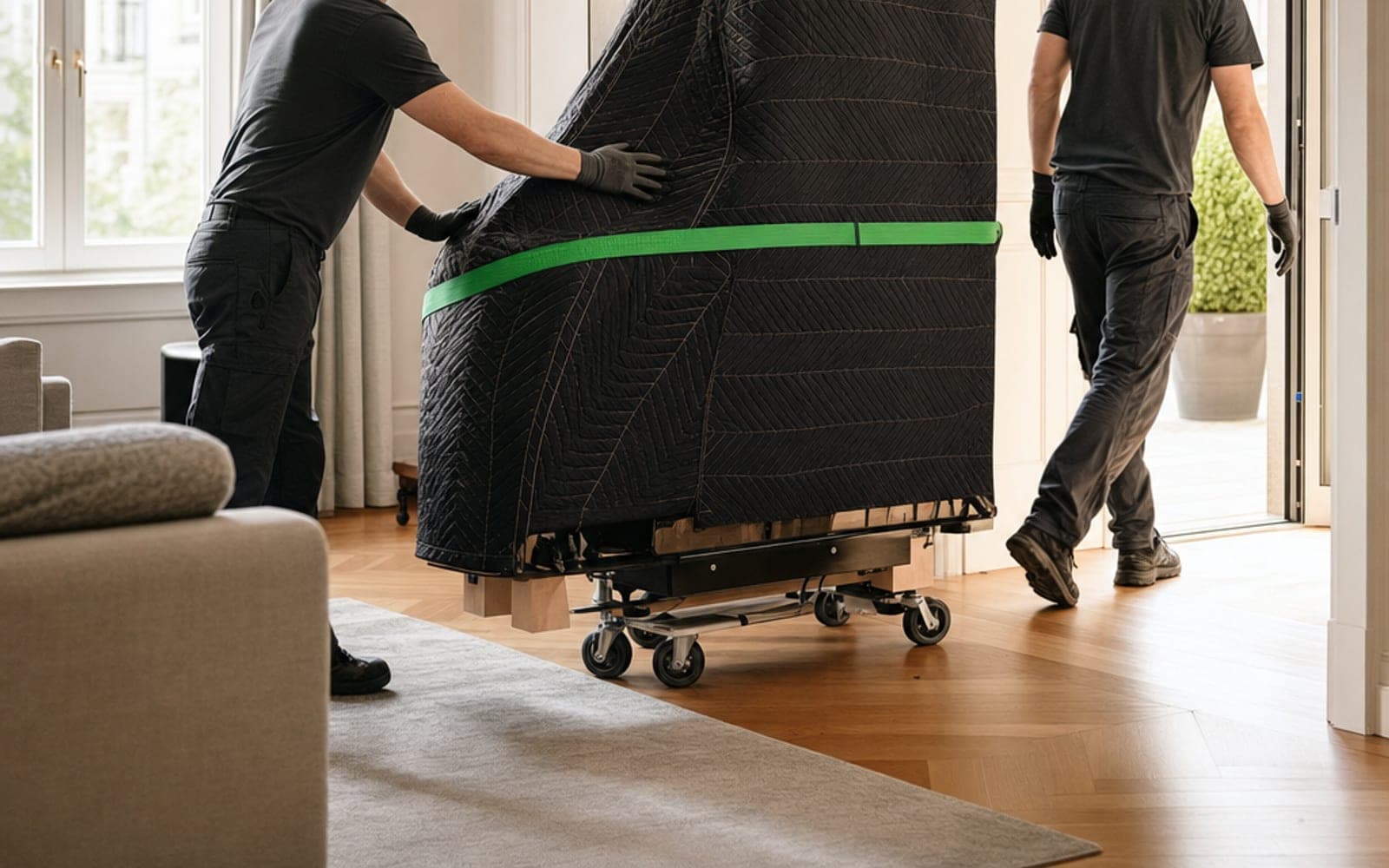 Professioneller Klaviertransport mit Spezialtechnik